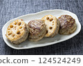 Lotus root stuffed with meat. 124524249