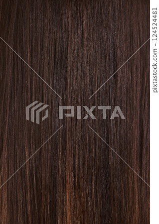 Hair backgrounds, smooth texture and brown color, hair style, extension and zoom hair care, hair dye and beauty salon shampoo cosmetics product. Closeup brunette long haircut, wig and head with shine Hair backgrounds, smooth texture and brown color, hair style, extension and zoom hair care, hair dye and beauty salon shampoo cosmetics product. Closeup brunette long haircut, wig and head with shine 124524481