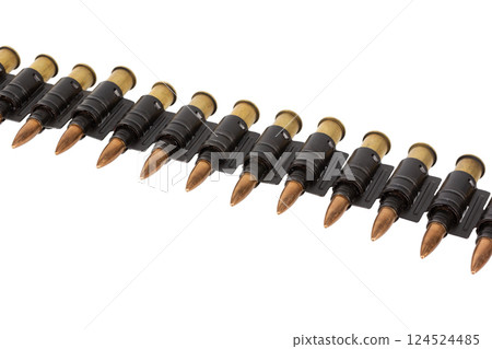 Machine Gun Ammo Belt with Ammunition 124524485