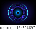 Abstract background with eye scan security 124526897