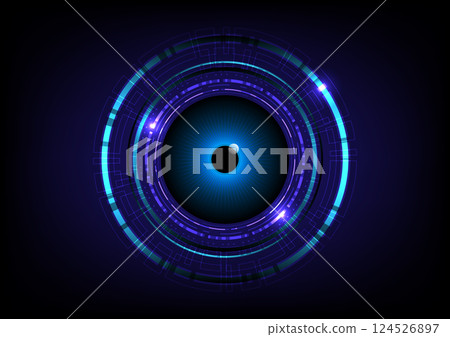 Abstract background with eye scan security 124526897