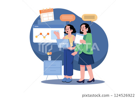 The Advertising Team is Talking About a Marketing Campaign The Advertising Team is Talking About a Marketing Campaign 124526922