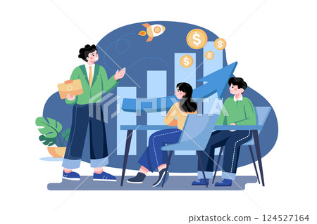 Business CEO analyzing business growth graph Business CEO analyzing business growth graph 124527164