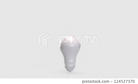 The White light bulb for idea or creative concept 3d Rendering. 124527370