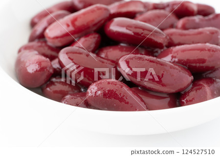 煮熟的紅芸豆的特寫 124527510