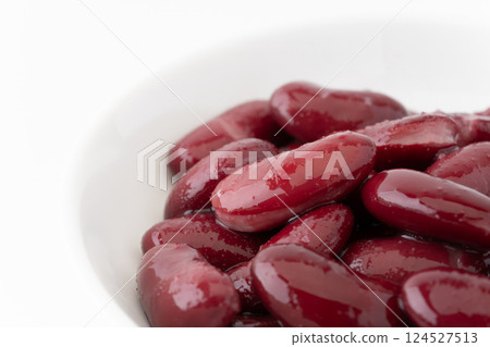 煮熟的紅芸豆的特寫 124527513