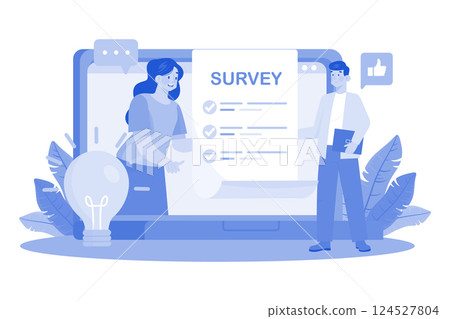 Respondents provide insights in survey responses. 124527804