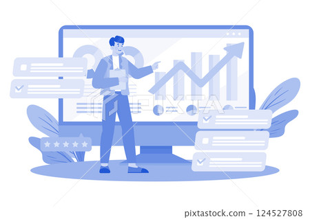 Survey results identify trends. 124527808