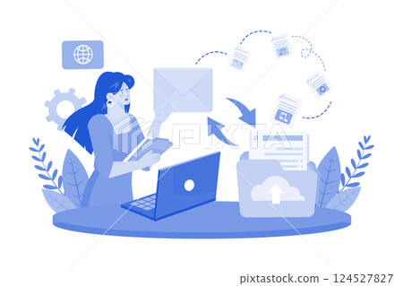 Email service providers offer large storage capacity. Email service providers offer large storage capacity. 124527827