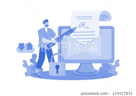 Users personalize messages with email signatures. 124527831