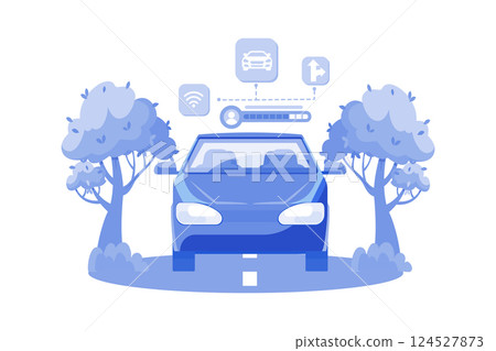 Autonomous vehicles use AI for navigation Autonomous vehicles use AI for navigation 124527873