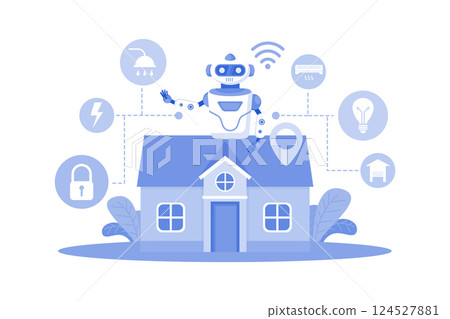 Smart home devices employ AI for automation. 124527881