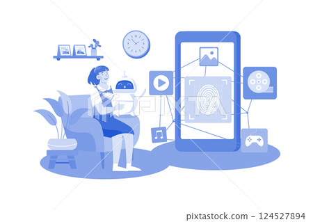 AI enhances image and video recognition. AI enhances image and video recognition. 124527894