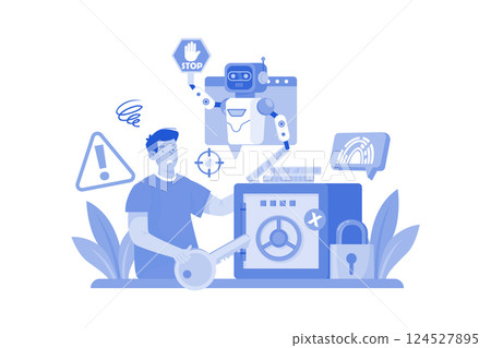 AI detects financial fraud and prevents it. AI detects financial fraud and prevents it. 124527895