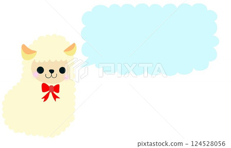 Alpaca message illustration frame 124528056