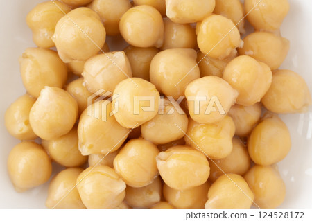煮熟的鷹嘴豆的特寫 煮熟的鷹嘴豆的特寫 124528172
