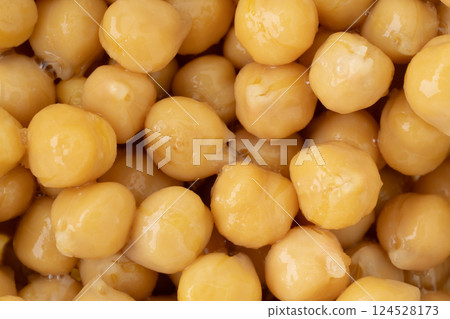 煮熟的鷹嘴豆的特寫 煮熟的鷹嘴豆的特寫 124528173