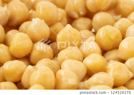 煮熟的鷹嘴豆的特寫 煮熟的鷹嘴豆的特寫 124528178
