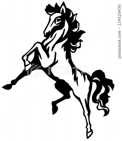 Leaping horse cutout 124528430
