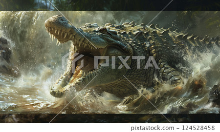 青池裡的鱷魚 124528458