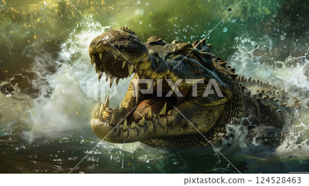 青池裡的鱷魚 124528463