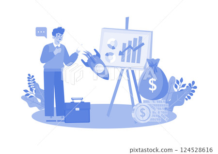 Risk analyst assesses and mitigates financial risks 124528616