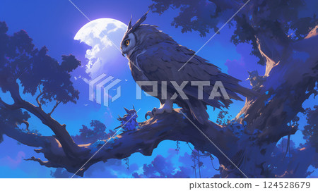 Forest owl 124528679