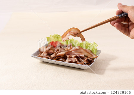 Pig's ears, Mimiga (Okinawa traditional dish) Pig's ears, Mimiga (Okinawa traditional dish) 124529166