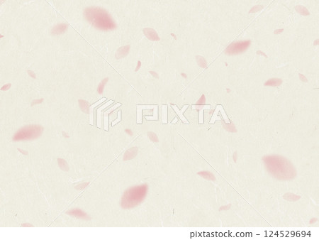 Traditional Japanese paper with spring cherry blossoms Traditional Japanese paper with spring cherry blossoms 124529694