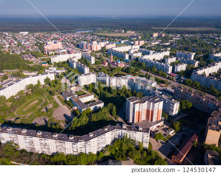 Top view of the city Orekhovo-Zuyevo. Russian Federation 124530147