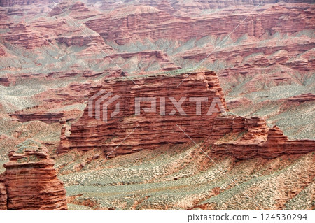 Photo of Danxia Landform in Gansu Province, China 124530294