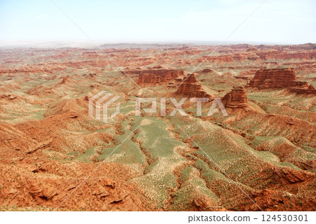Photo of Danxia Landform in Gansu Province, China Photo of Danxia Landform in Gansu Province, China 124530301