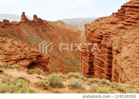 Photo of Danxia Landform in Gansu Province, China 124530308