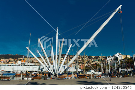 Picture of old port of Genova city at coast line 124530545