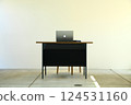 A stylish little desk for remote work 124531160