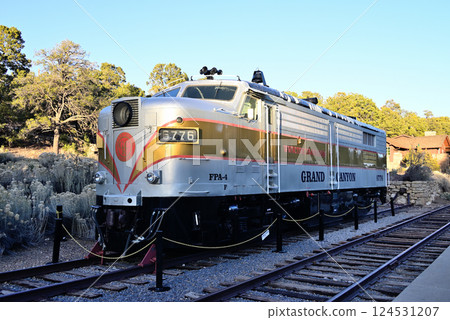 Preserved diesel locomotive at Grand Canyon Station Preserved diesel locomotive at Grand Canyon Station 124531207