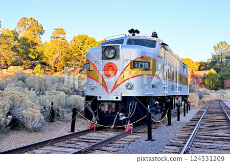 Preserved diesel locomotive at Grand Canyon Station Preserved diesel locomotive at Grand Canyon Station 124531209