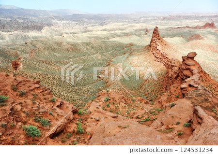 Photo of Danxia Landform in Gansu Province, China 124531234