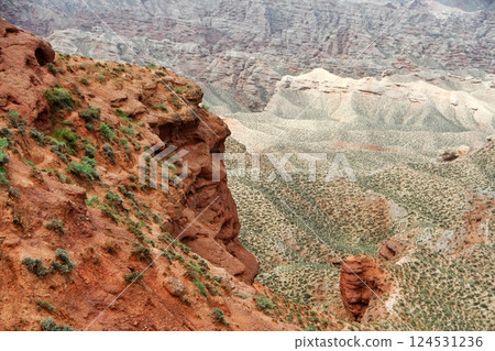 Photo of Danxia Landform in Gansu Province, China Photo of Danxia Landform in Gansu Province, China 124531236