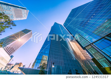 Tokyo cityscape in Japan: Minato Ward's Akifune Park opens next to Toranomon Hills Station Tower (Toranomon Hills Station) 124531317