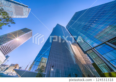 Tokyo cityscape in Japan: Minato Ward's Akifune Park opens next to Toranomon Hills Station Tower (Toranomon Hills Station) 124531318