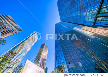 Tokyo cityscape in Japan: Minato Ward's Akifune Park opens next to Toranomon Hills Station Tower (Toranomon Hills Station) 124531320