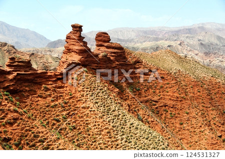 Photo of Danxia Landform in Gansu Province, China 124531327