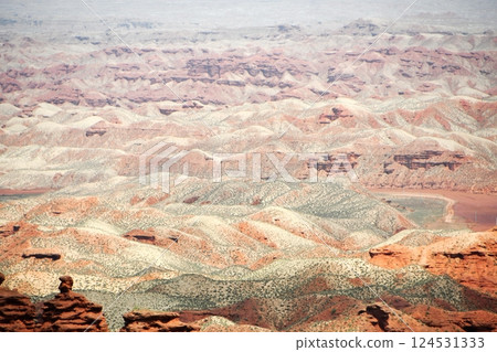 Photo of Danxia Landform in Gansu Province, China Photo of Danxia Landform in Gansu Province, China 124531333