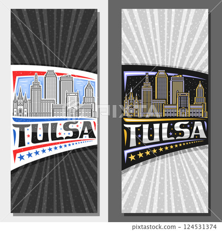 Vector vertical layouts for Tulsa Vector vertical layouts for Tulsa 124531374