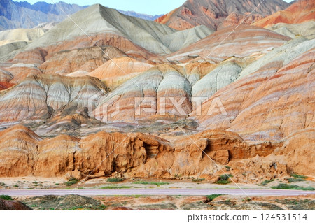 Photo of Danxia Landform in Gansu Province, China 124531514