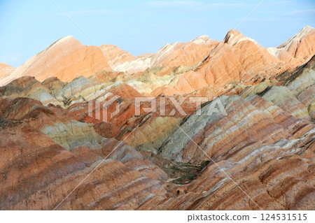 Photo of Danxia Landform in Gansu Province, China 124531515