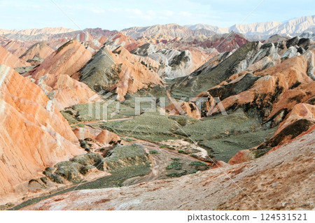 Photo of Danxia Landform in Gansu Province, China 124531521