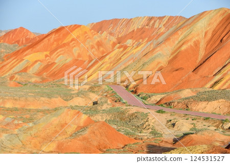 Photo of Danxia Landform in Gansu Province, China 124531527