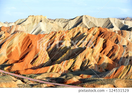 Photo of Danxia Landform in Gansu Province, China 124531529